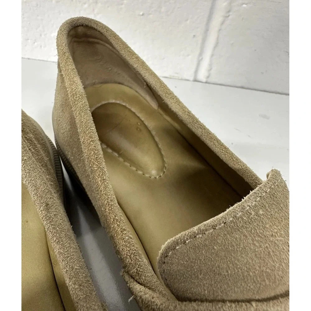Portland Leather Patina Zoe Loafer Womens Size 9.5 Taupe Chunky Suede Lug Sole‎